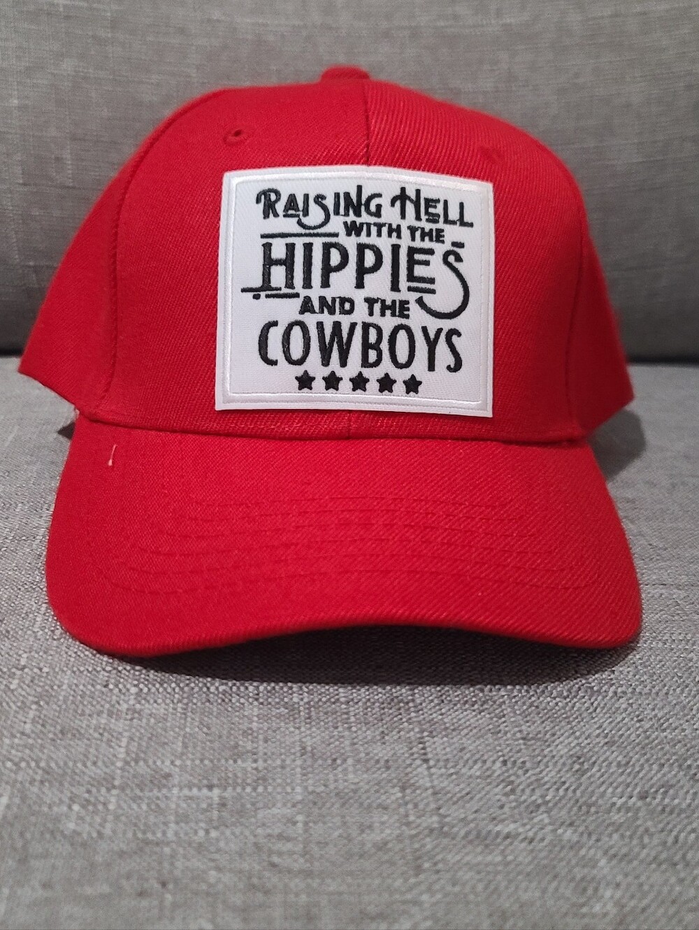 Raising Hell With The Hippies And The Cowboys Country Patch Hat Cap
